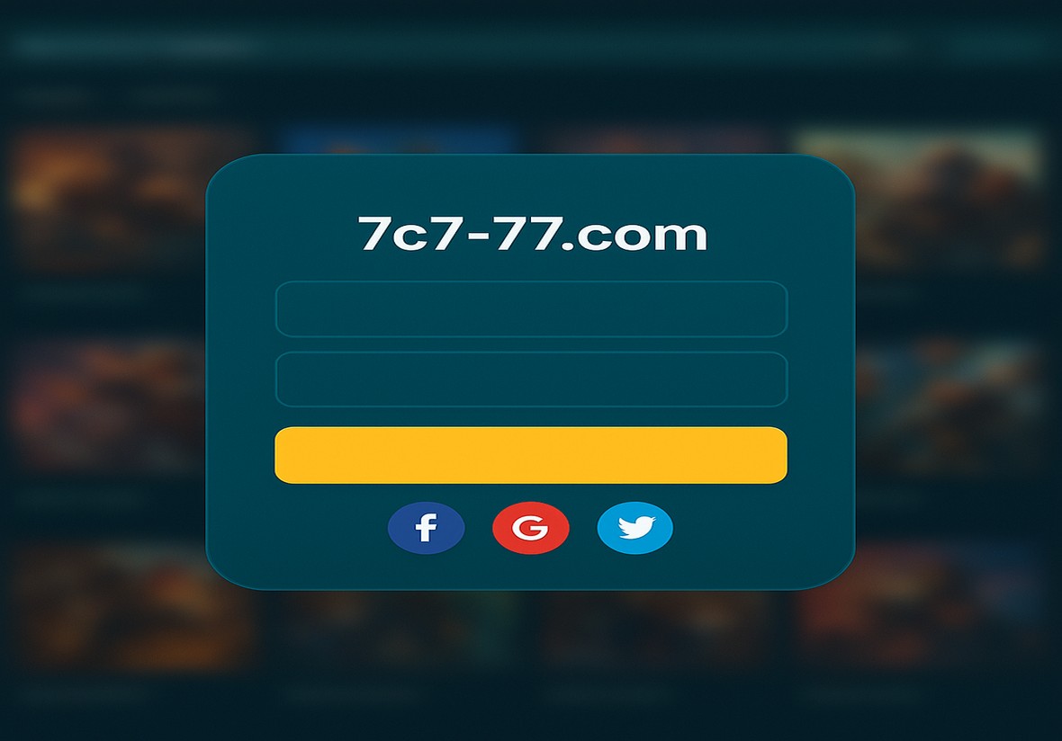 7C777 লগইন পেজ